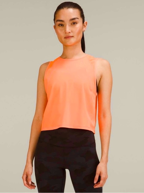 lululemon athletica Tops - Lululemon Sculpt Cropped Tank Top 10 orange